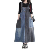 Vestido vaquero de moda bicolor
